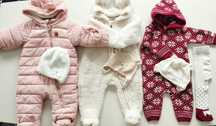 Kombinezon zimowy newbie, h&m zestaw niemowlęcy 62