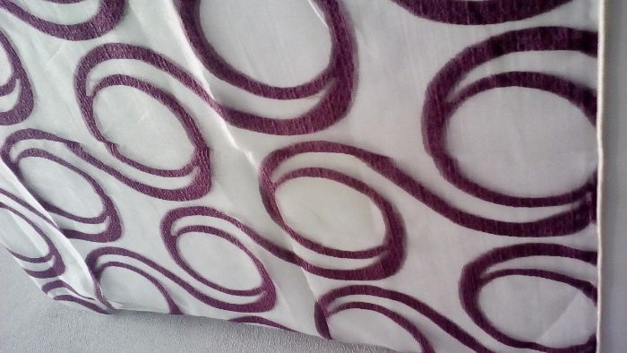 Tecido transparente e texturado p/ fazer cortinados - padrão elegante