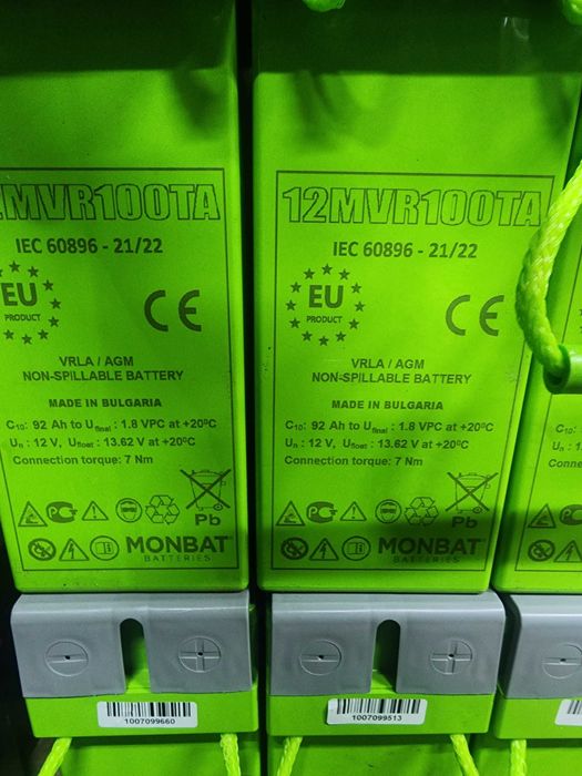 Тяговые гелевые аккумуляторы MonBat 12MVR100TA AGM