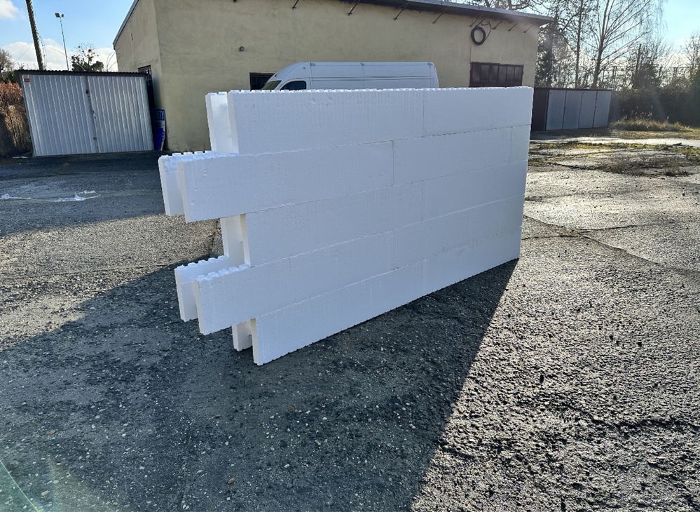 Basen 7m x 3,5m 1,5m gotowy zestaw bloczków styropianowych pustak