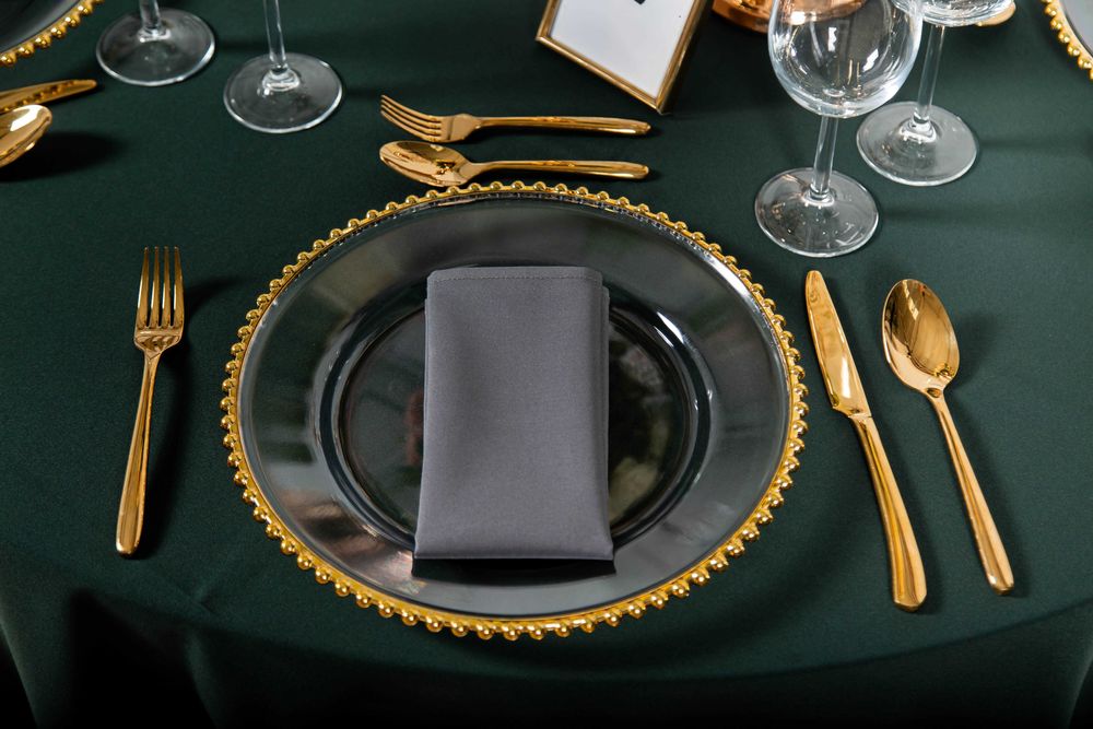 złote sztućce wynajem wypożyczalnia dekoracji