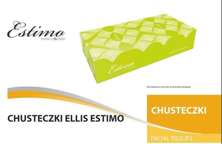 Chusteczki Estimo w kartoniku 2 warst. 100 szt. 40 kartoników