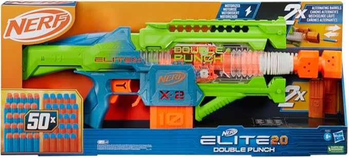 PISTOLET Hasbro Nerf Elite - Wyrzutnia Double Punch + strzałki F6363