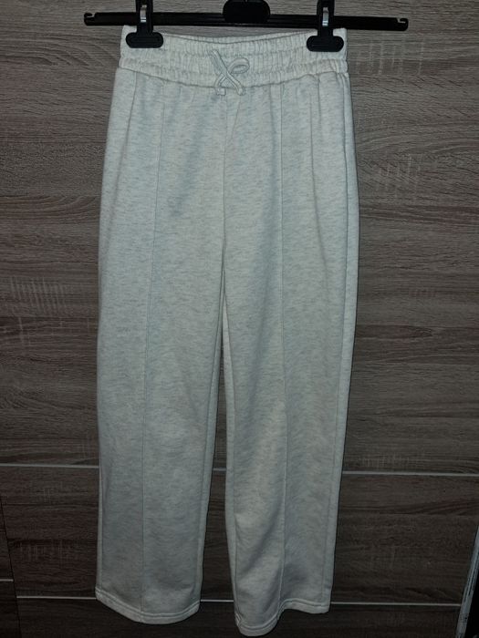 Szare szerokie spodnie dla dziewczynki Shein