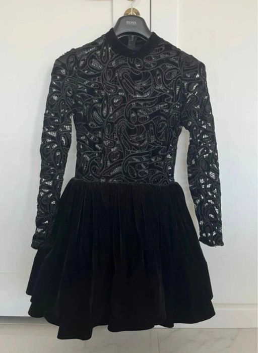 Sukienka wieczorowa koktajlowa sylwestrowa Lou Czarna rozmiar 36/S