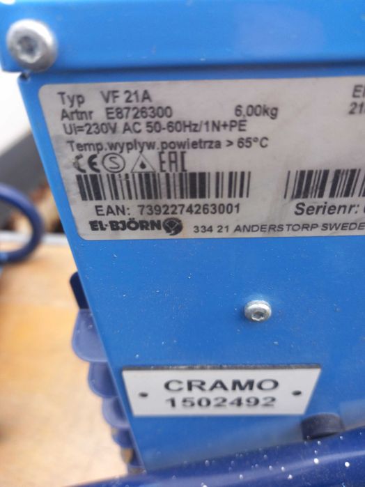 5 szt Termowentylator/Nagrzewnica EL-Bjorn VF 21A 2183 W sprawny