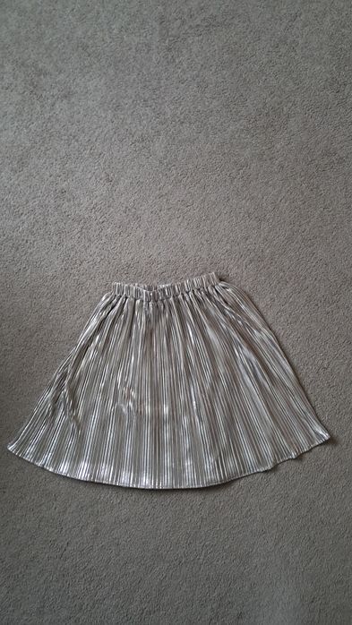 Plisowana srebrna spódniczka H&M 170