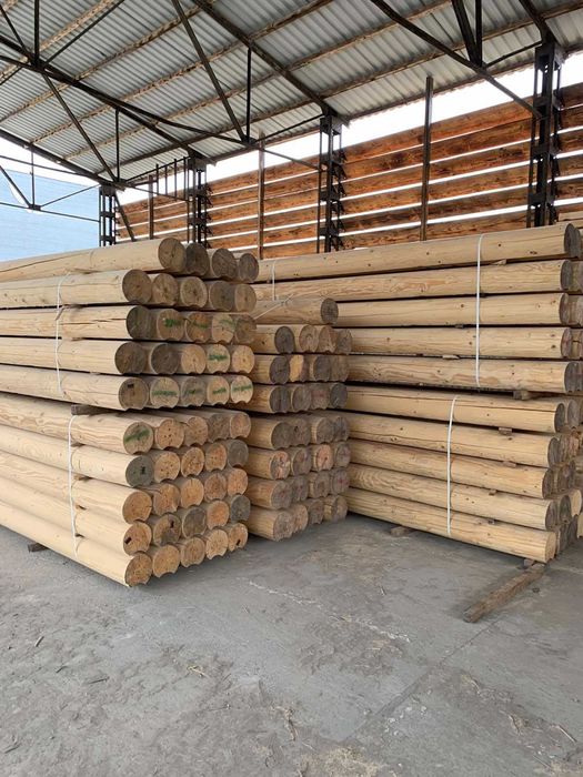 Брус хвойний оциліндрований, брус стіновий, брус будівельний ф24см