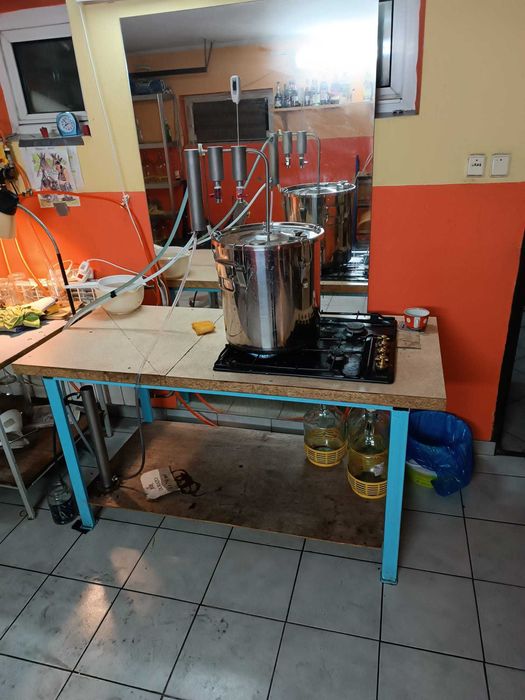 Destylator 30L ze stali nierdzewnej, 2 odstojniki, kolumna filtracyjna