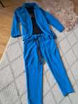 Nowy garnitur damski niebieski granatowy sportowy casual, rozm 38