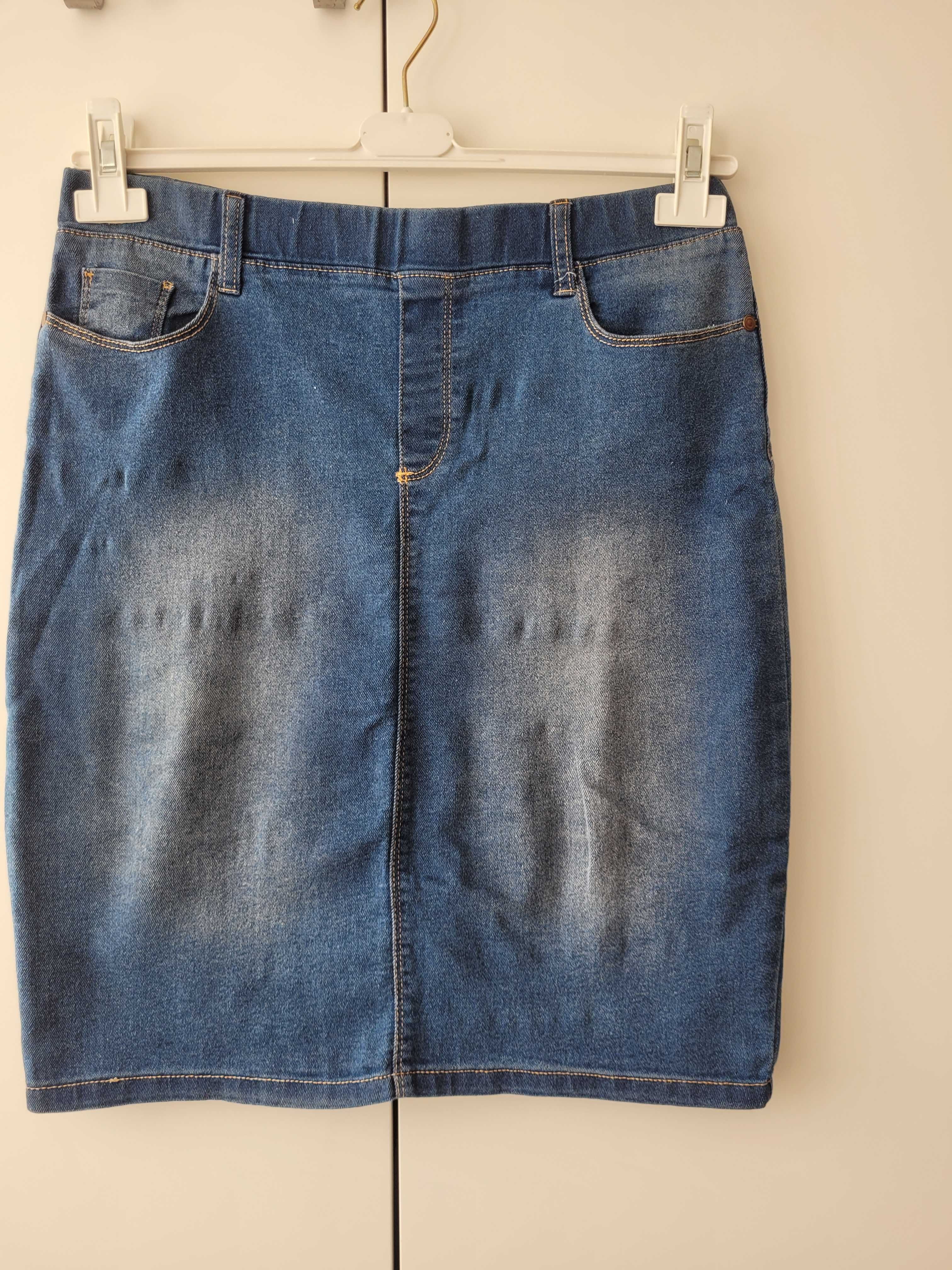 jeansowa niebieska spódnica ze streczem rozmiar 38