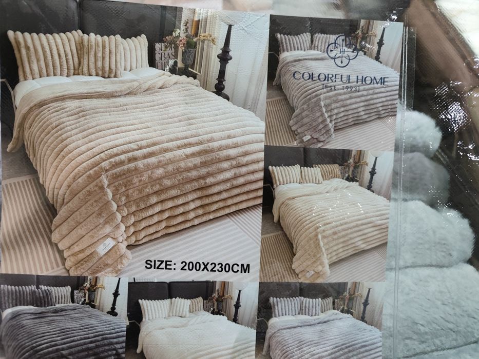 Покривало ковдра Шиншила євро полоска 7см