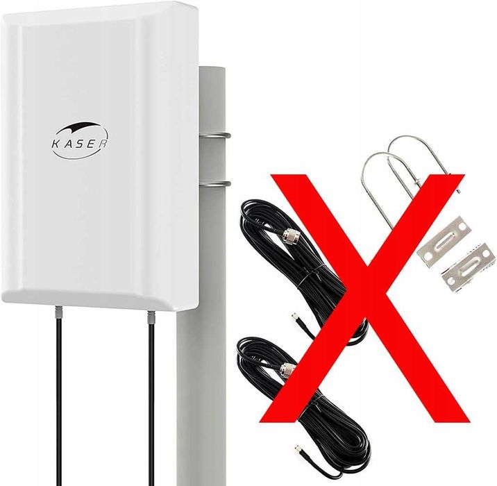 Antena zewnętrzna kierunkowa KASER 4G LTE 5G N-SMA z TS9 [2495]
