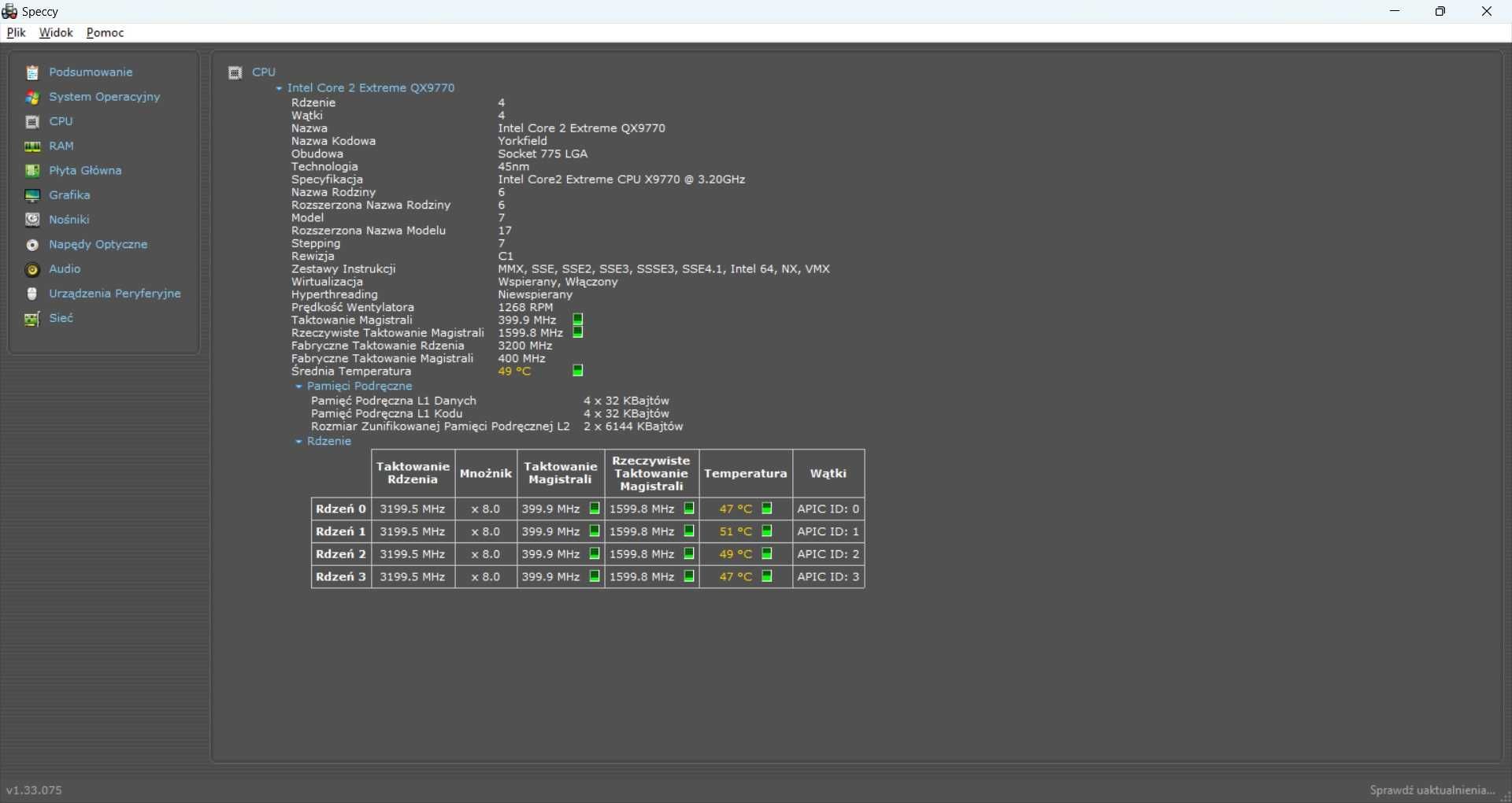 Intel Core 2 Extreme QX9770 Socket LGA 775