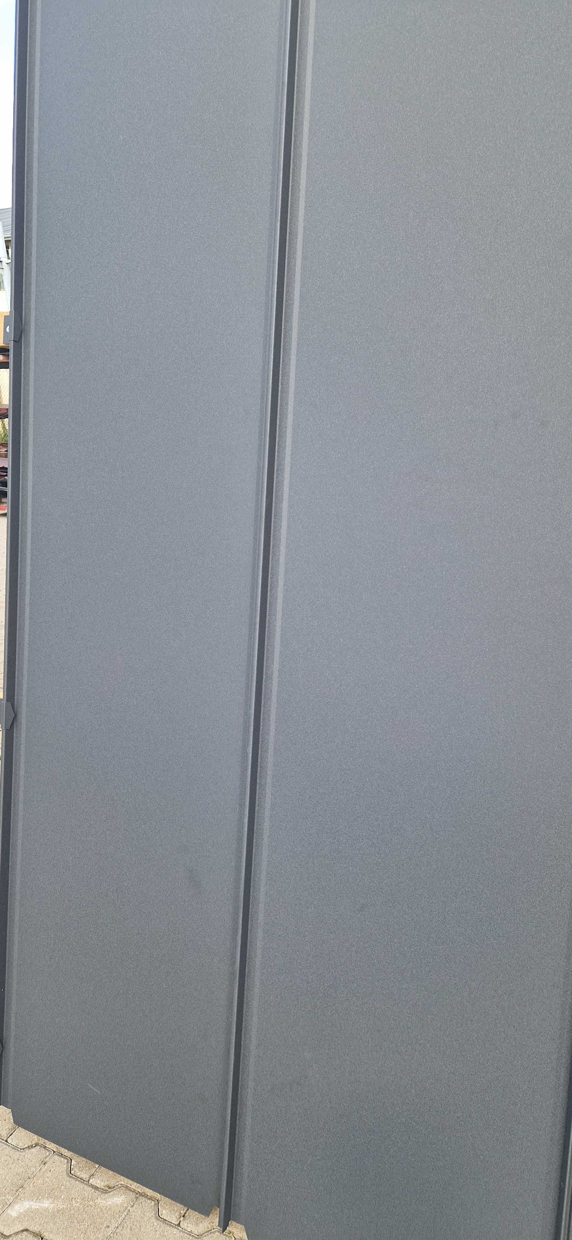 PANEL NA RĄBEK na dach i elewacje- 3 wzory Ral 7016mat, 9005 mat Click