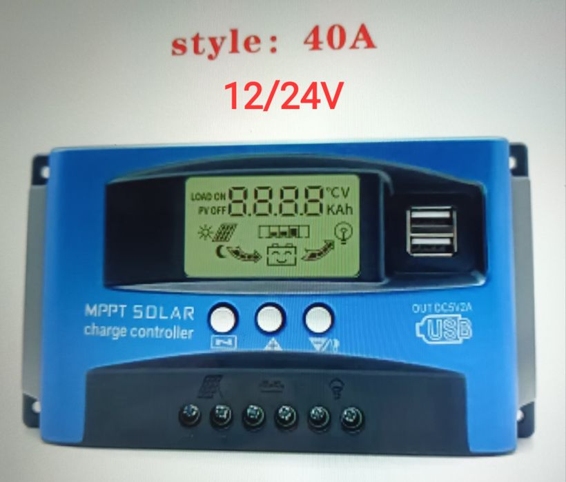 Controlador de carga solar MPPT 12/24V 40A