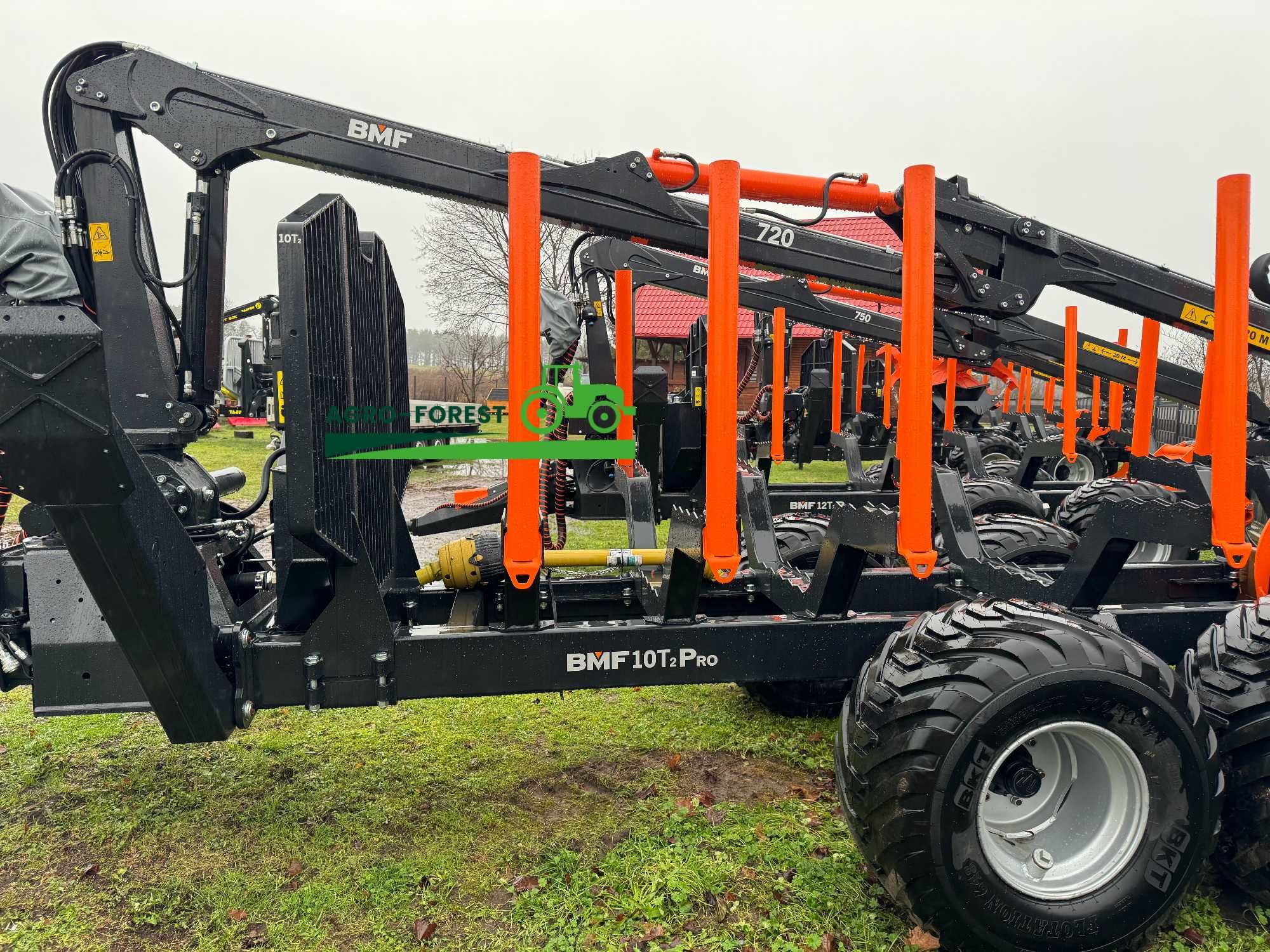 NOWA Przyczepa Leśna Zrywkowa BMF 12T2 750hp Żuraw 7.5m 6 Par Leasing