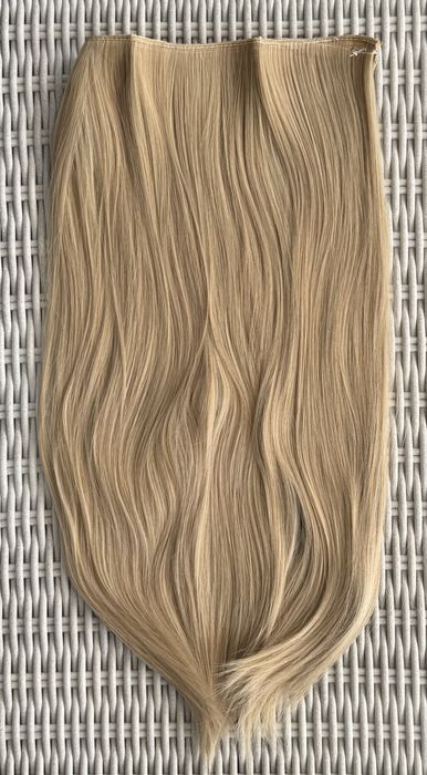 Naturalny blond włosy doczepiane na żyłce 60.