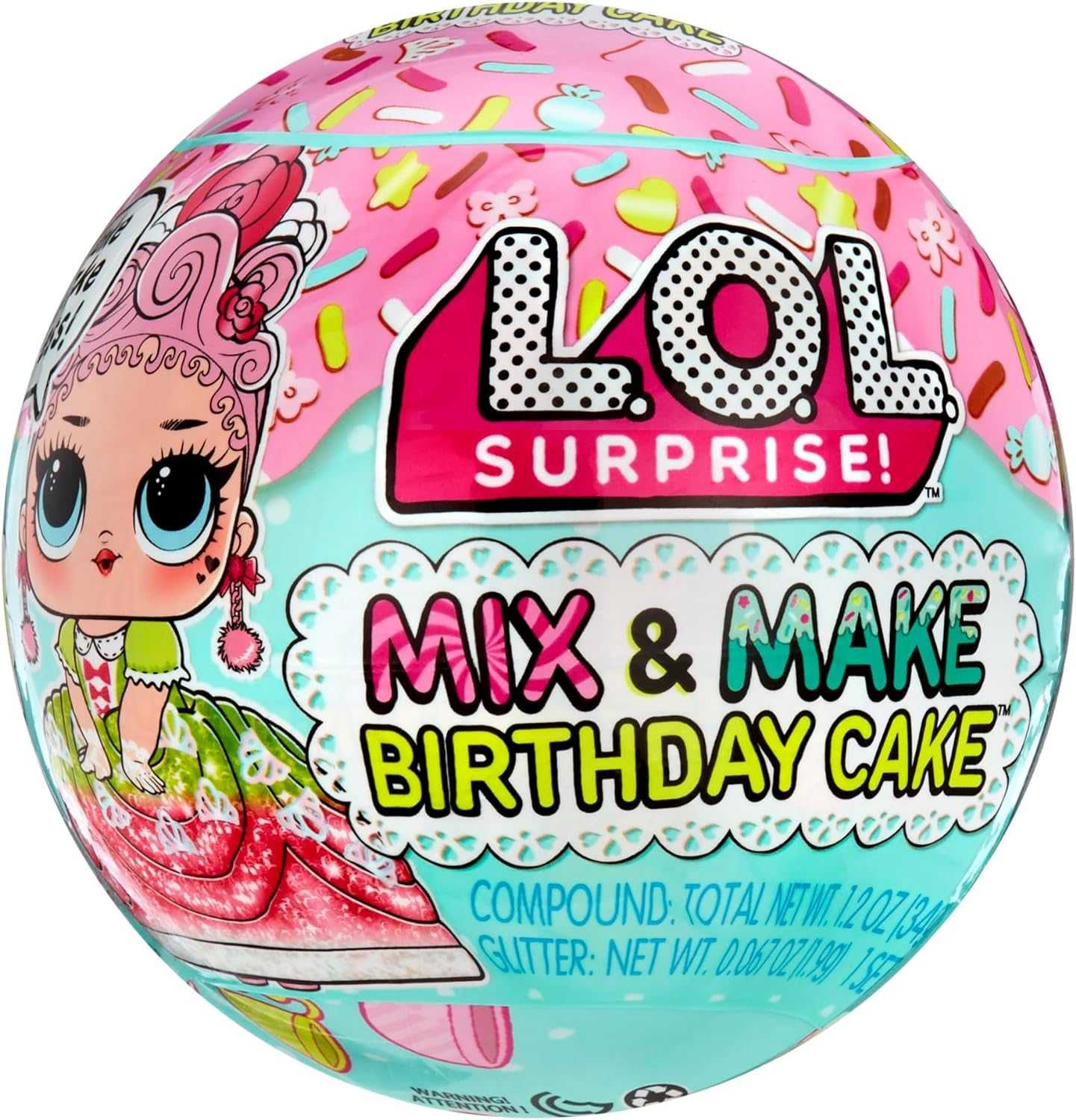 LOL Surprise кукла сюрприз в шаре Mix Make Birthday Cake Tots 593140