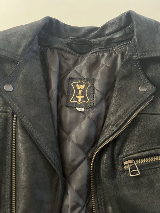 czarna kurtka motocyklowa skórzana WIT 50