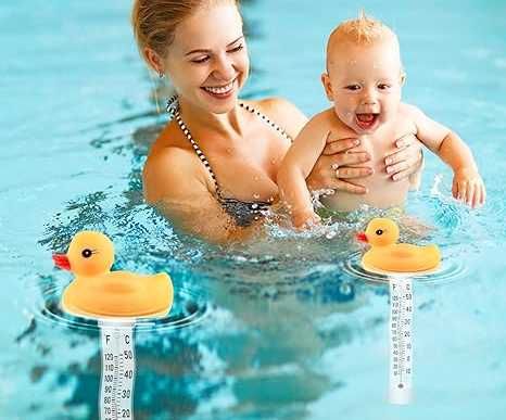 Termometr basenowy do basenu oczka jacuzzi pływająca kaczka 24cm