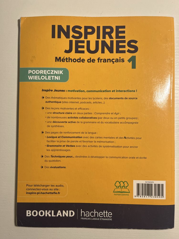 Inspire Jeuns Méthode de français 1