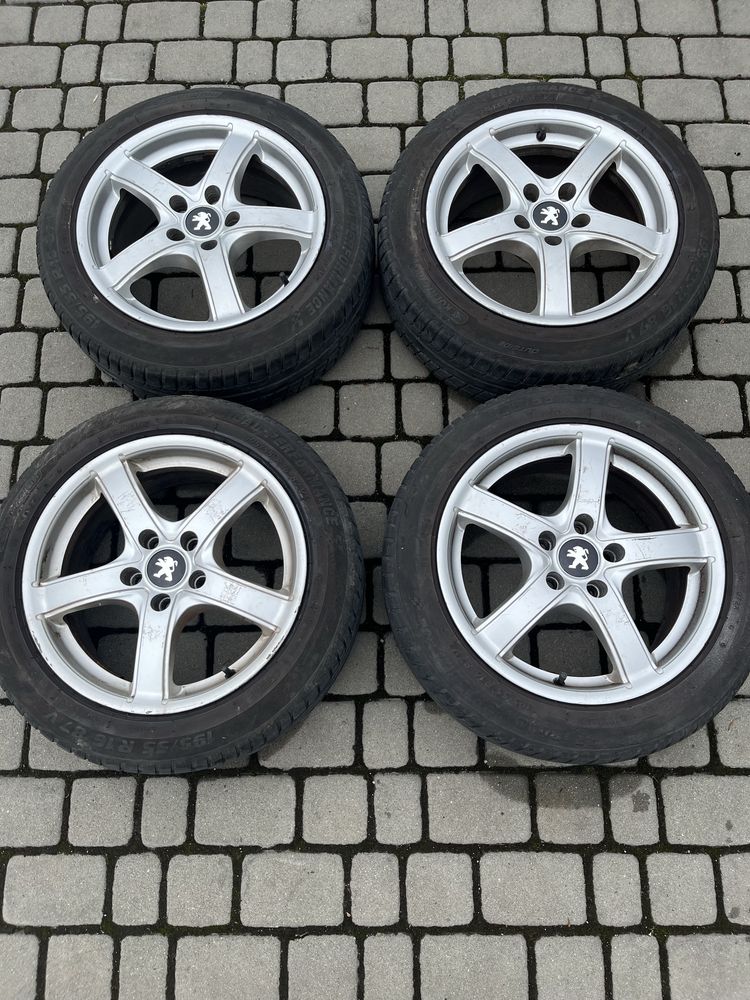 Alufelgi 5x108 16 cali Peugeot 208, 308, Citroen opony 195/55/16
