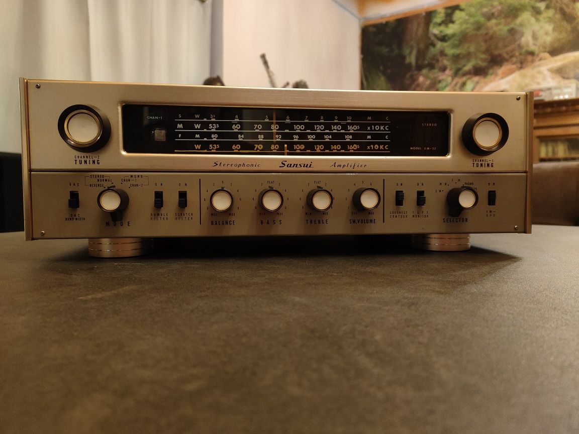 1962r Rarytas Sansui SM32 Tokyo Amplituner lampowy,stan idealny Japan