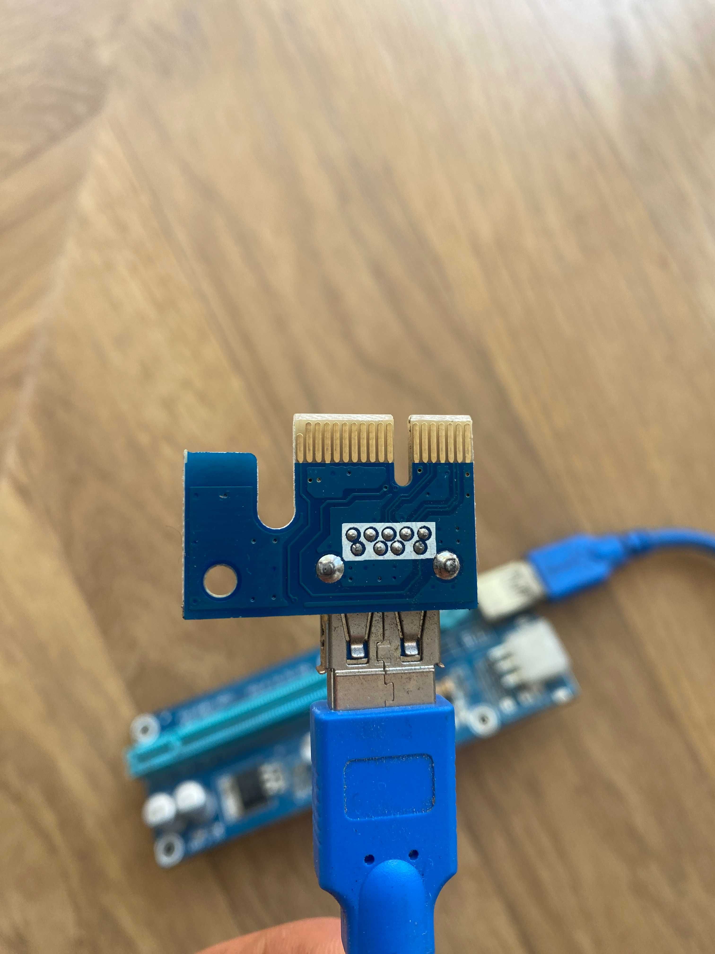RISER PCIE PCI-E PCI 1x-16x karta rozszerzająca USB 3.0 SATA