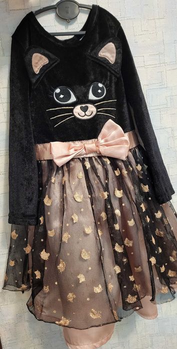 Нарядное платье-кошечка на 2-3 года (92-98см)