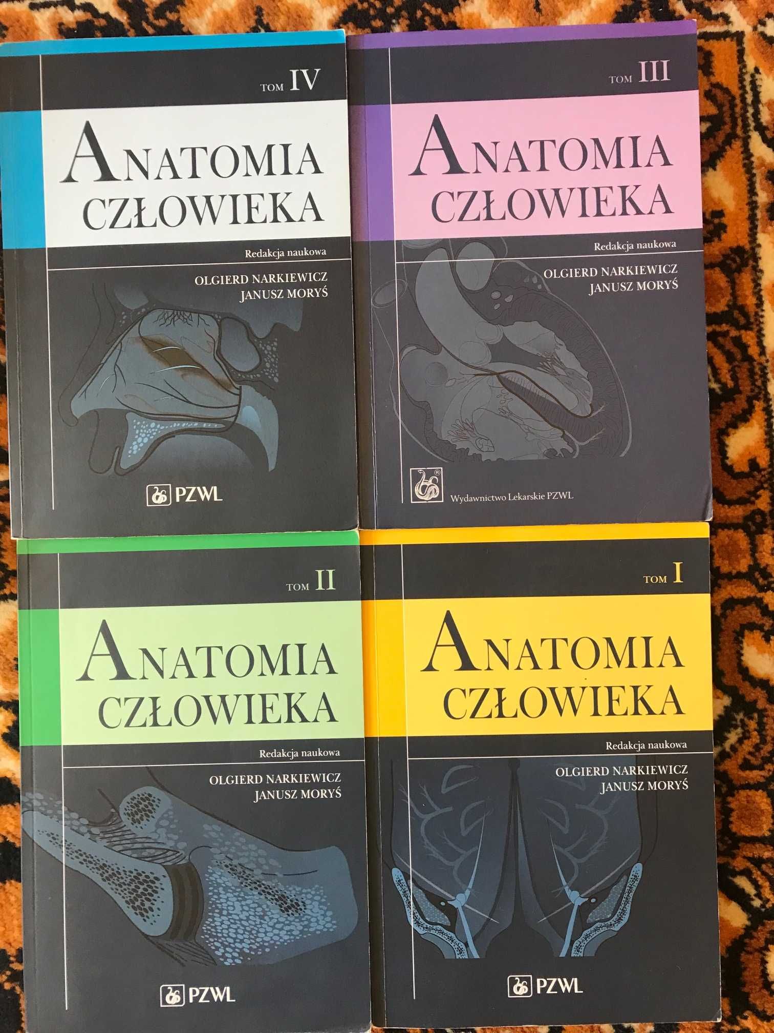 Anatomia Moryś Narkiewicz 1-4 tomy komplet nowy