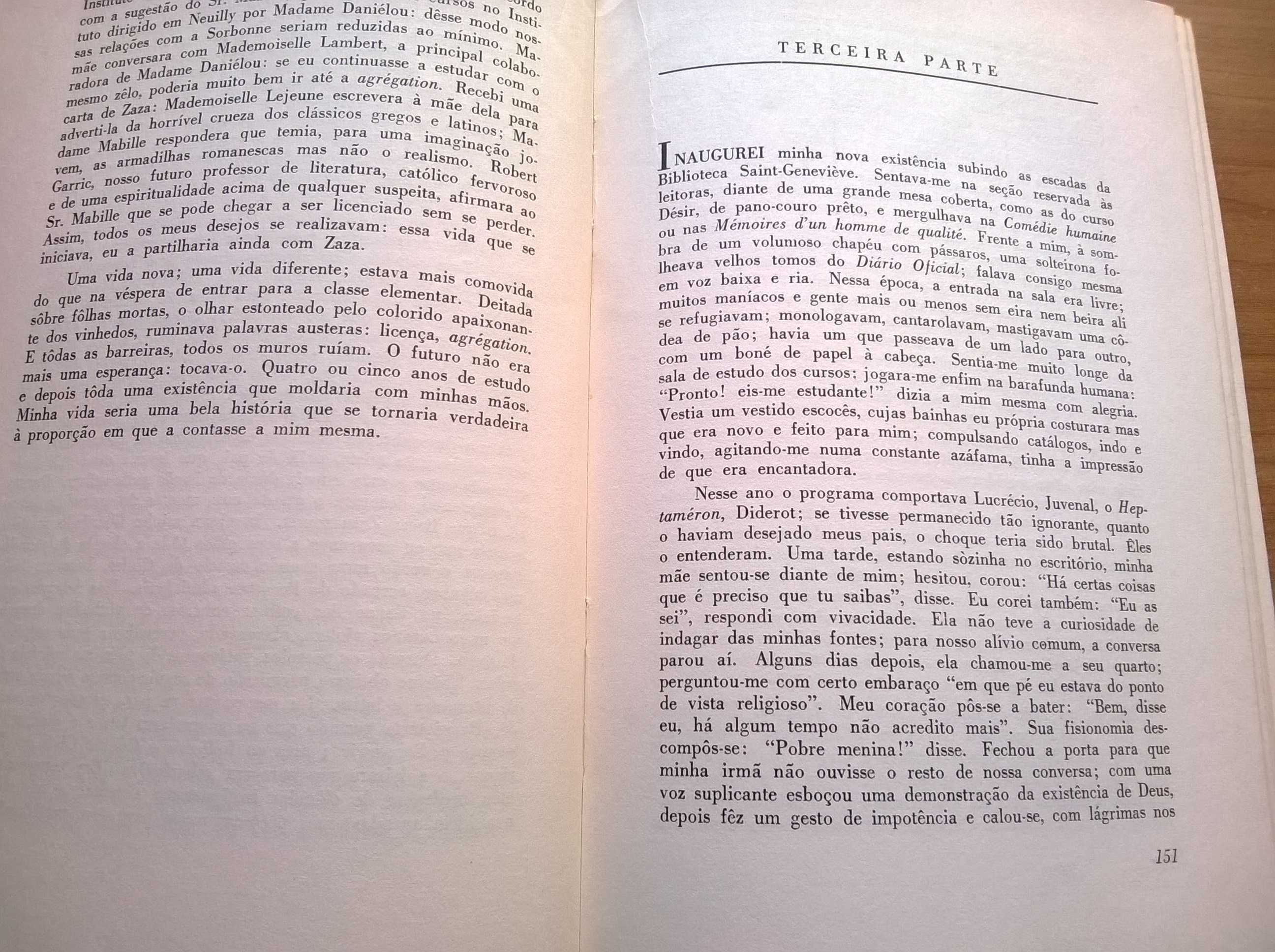 Memórias de uma Môça bem Comportada - Simone de Beauvoir