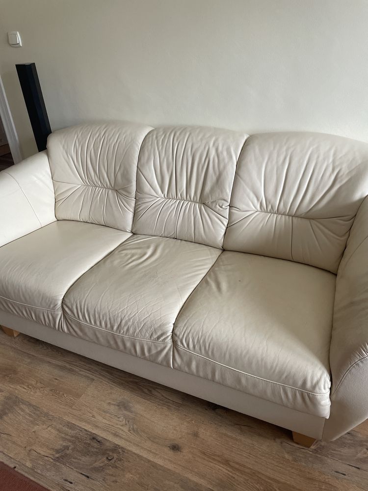 Sofa i fotel skórzany