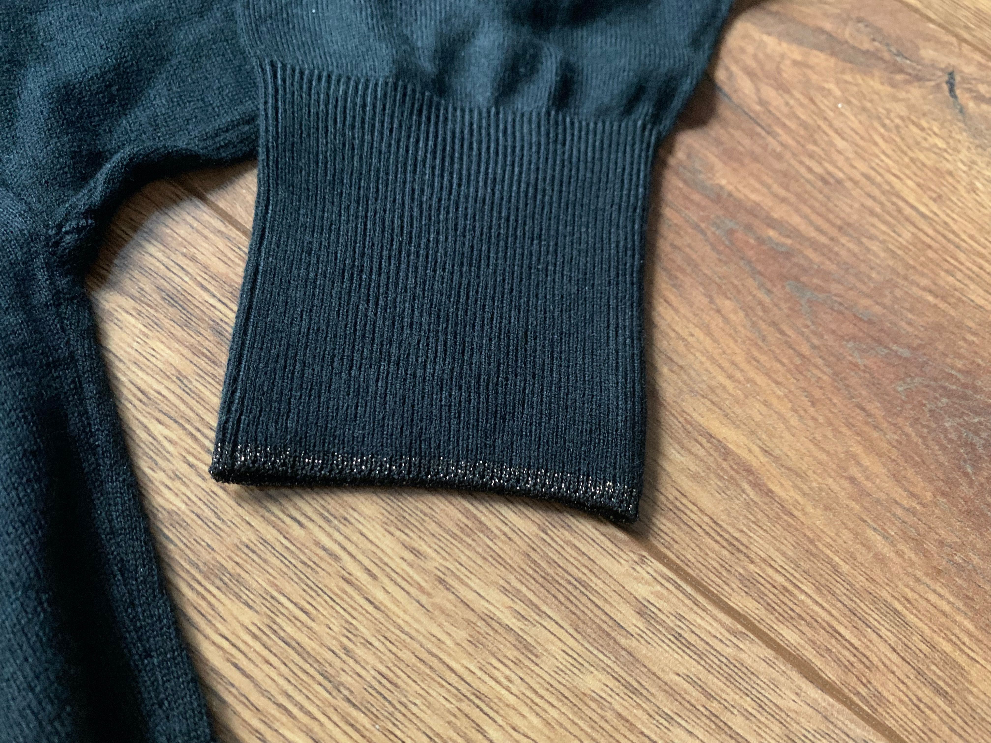 Scotch & Soda Sequin V-neck sweater czarny cekiny S 36 sweter
