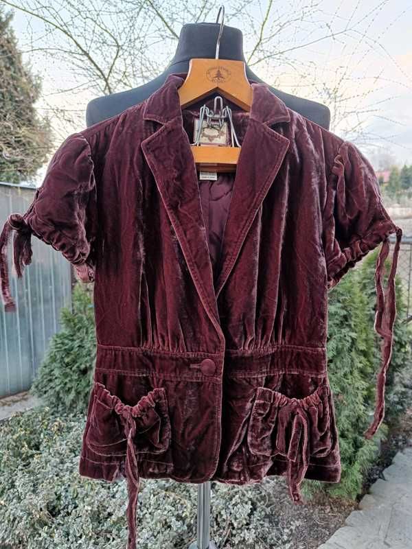 Ralph Lauren aksamitna koszula wiskoza jedwab S