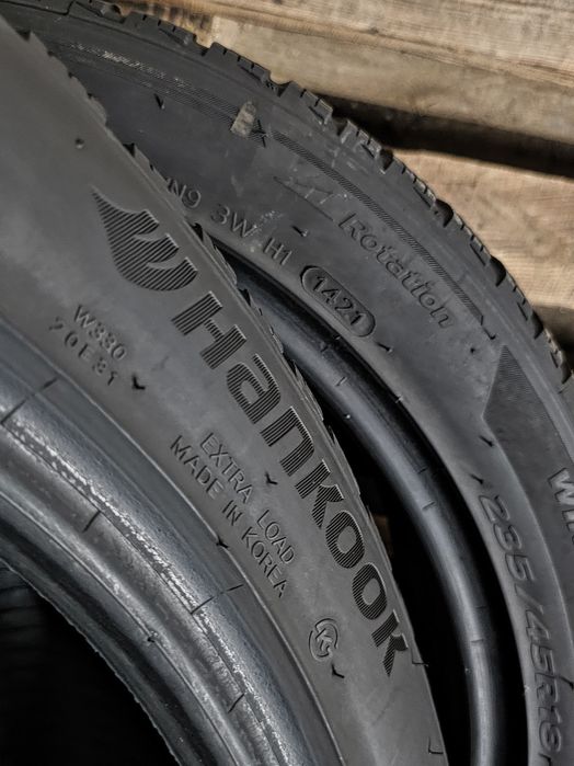 Зимова пара 235/45r18 Hankook | 7mm | 2021 | Korea | Преміум шини