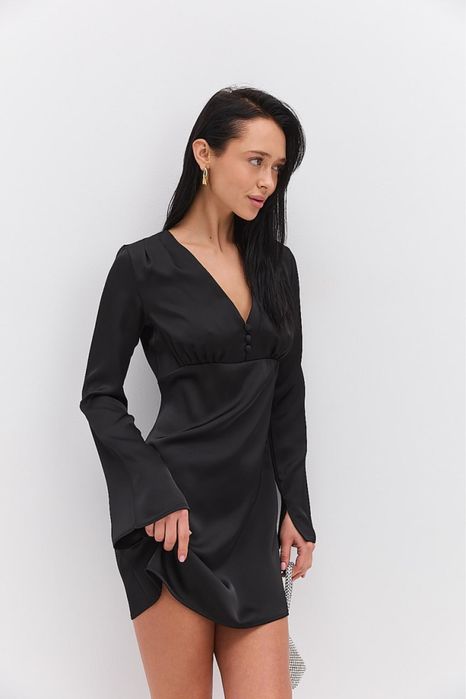 Легка сатинова атласна сукня в стилі zara