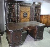 Biblioteka + biurko Stylowy zestaw Gabinet Antyk