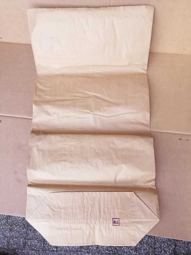 Pojemny papierowy worek wzmacniany, trójwarstwowy. Bardzo duży. Nowy.