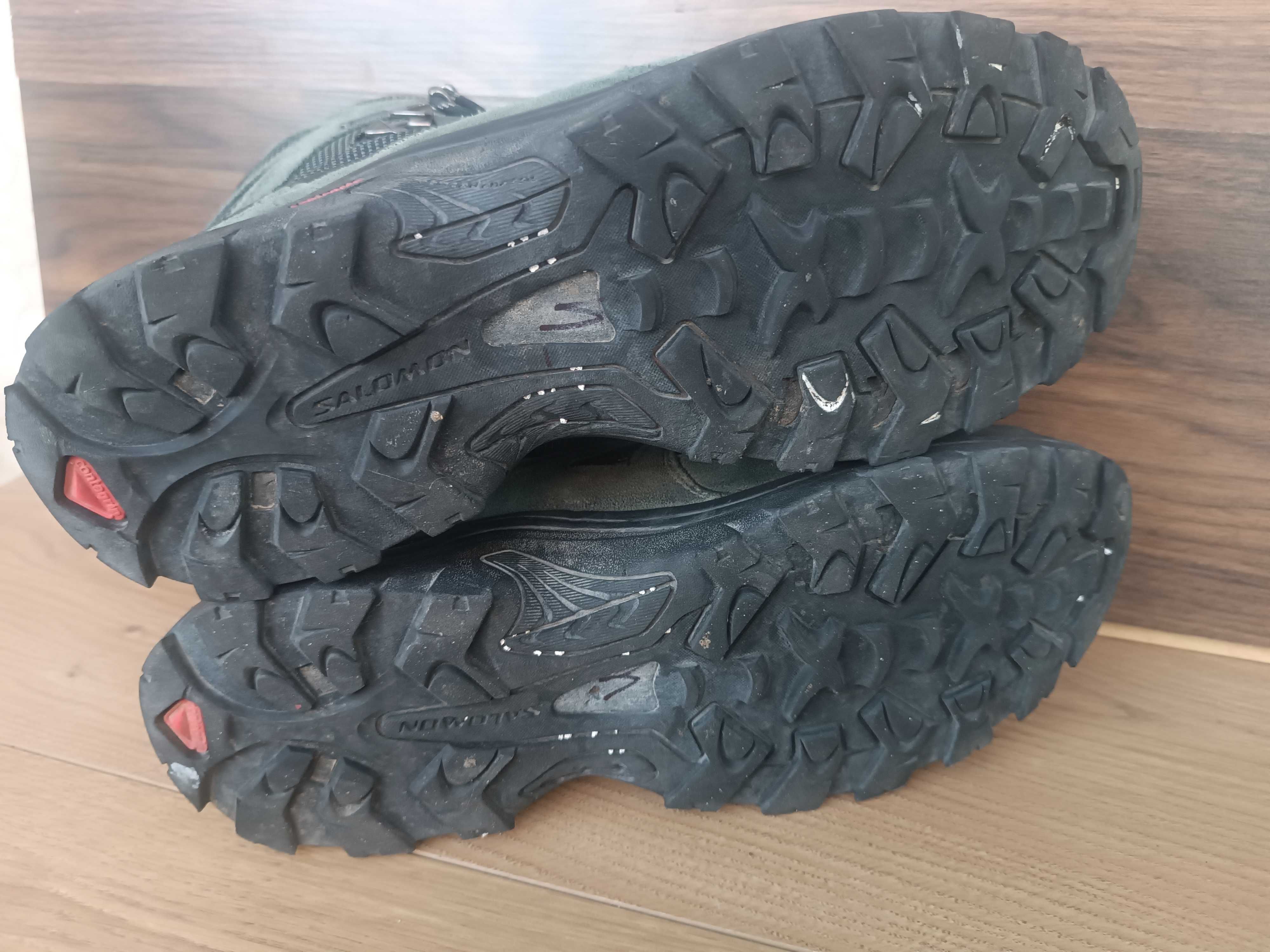 Ботинки берцы плотная кожа Salomon gore tex 4 D Quest 44 28 см
