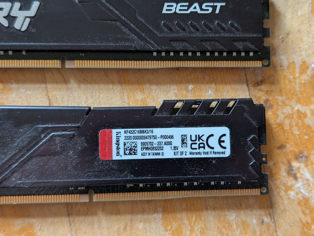 Озу HyperX Fury 2x8 3200mhz