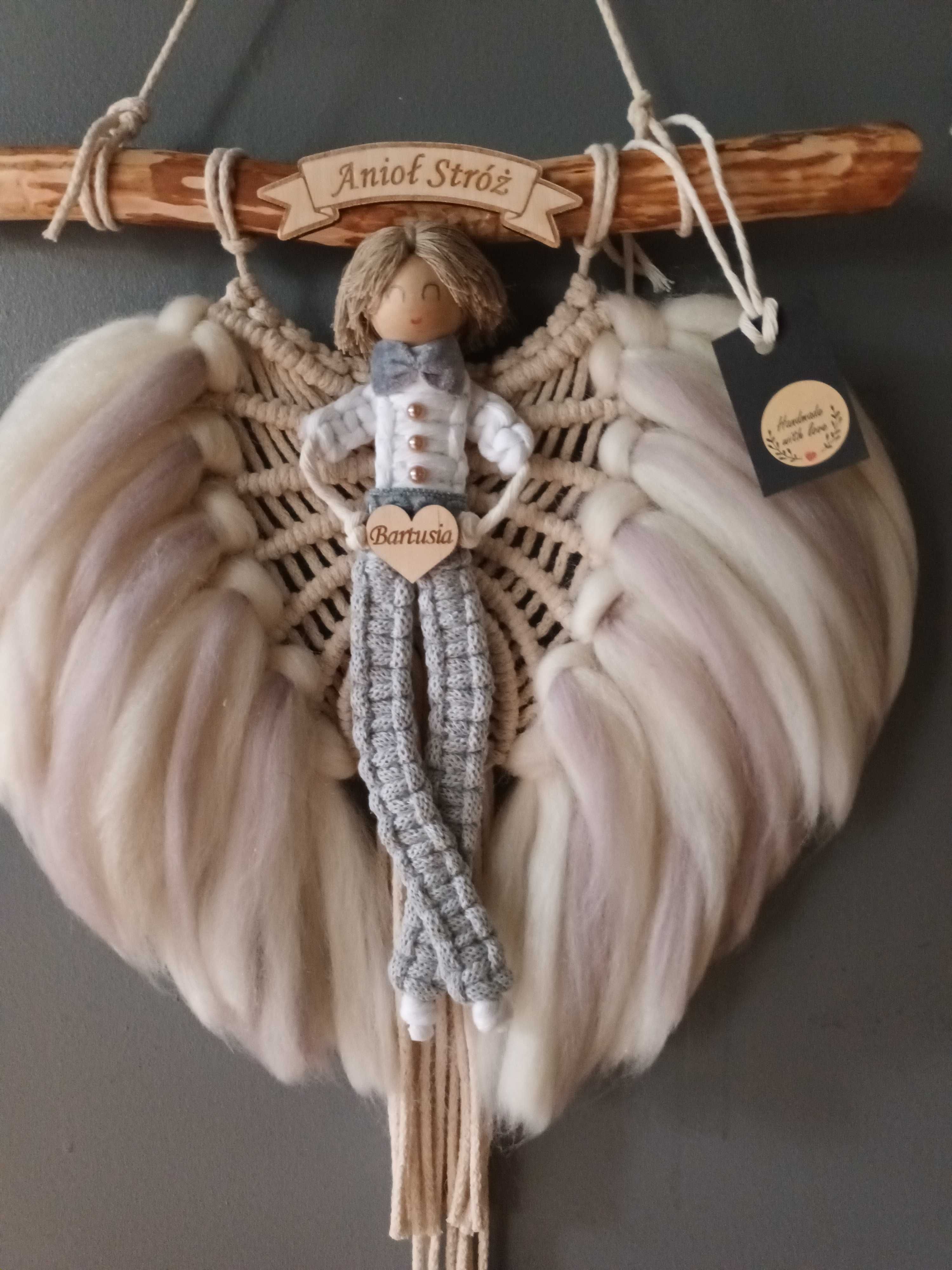Anioł Stróż chłopca personalizowany,  30 cm x 50 cm