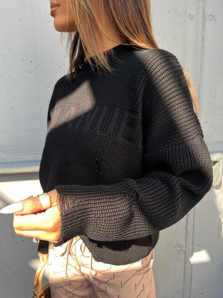 Sweter damski La Manuel Diuna Uni czarny premium