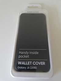 Capa Carteira Bolsa Original para Samsung Galaxy J6 Preta Nova Selada