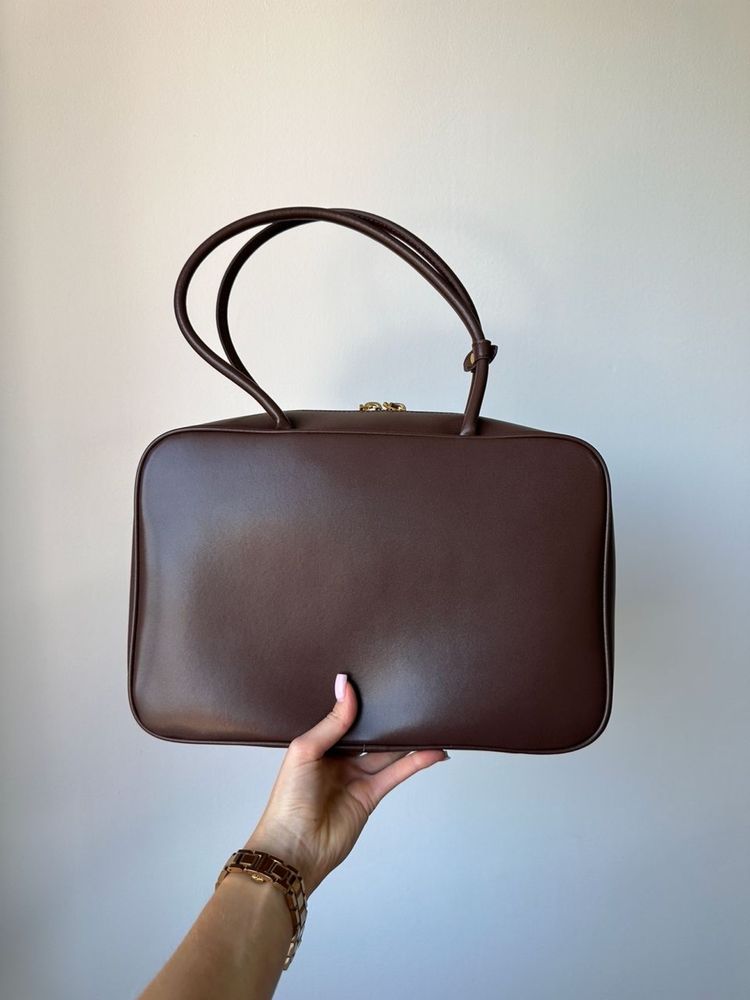 Сумка Miu Miu Beau Top-Handle шкіра | шоколадна | золота фурнітура
