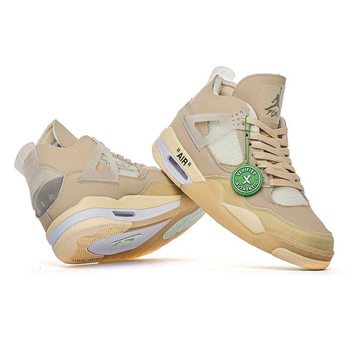 Мужские кроссовки Nike Air Jordan 4 Retro Off-White Sail. 41-45
