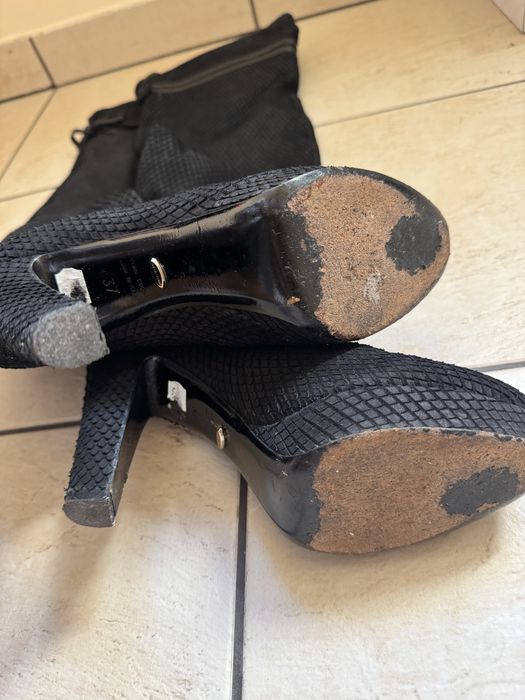 Kozaki wysokie na obcasie VERO CUOIO