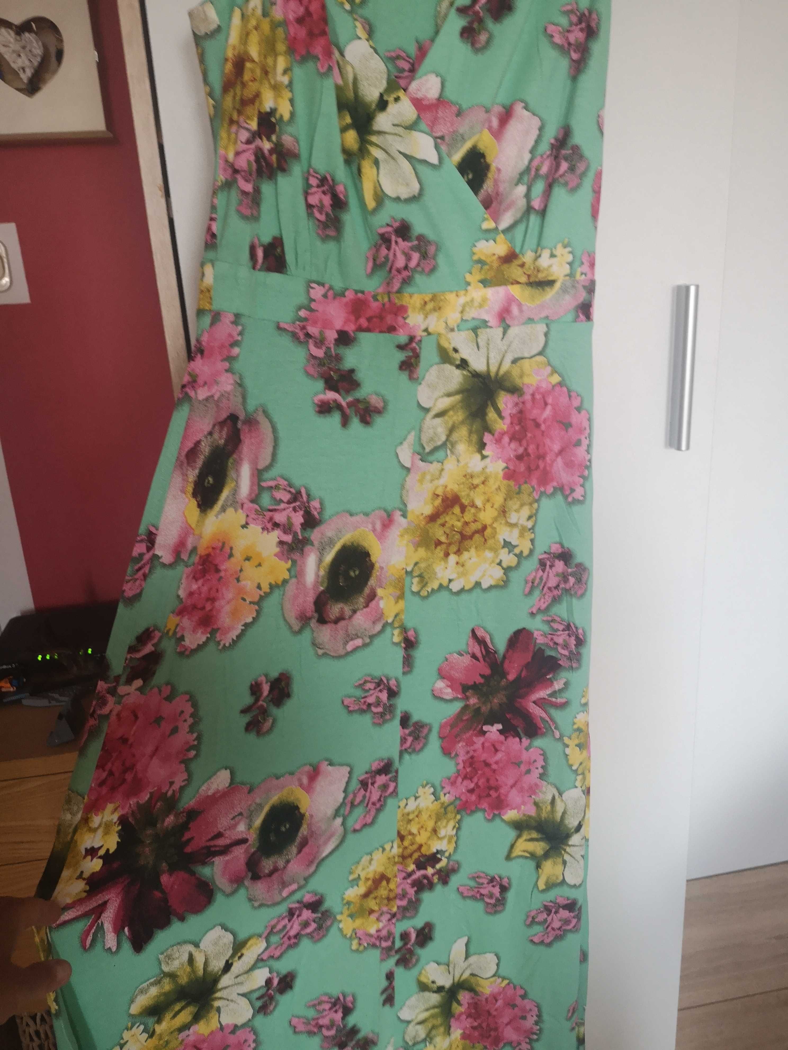 Sukienka maxi w kwiaty na lato r. 38