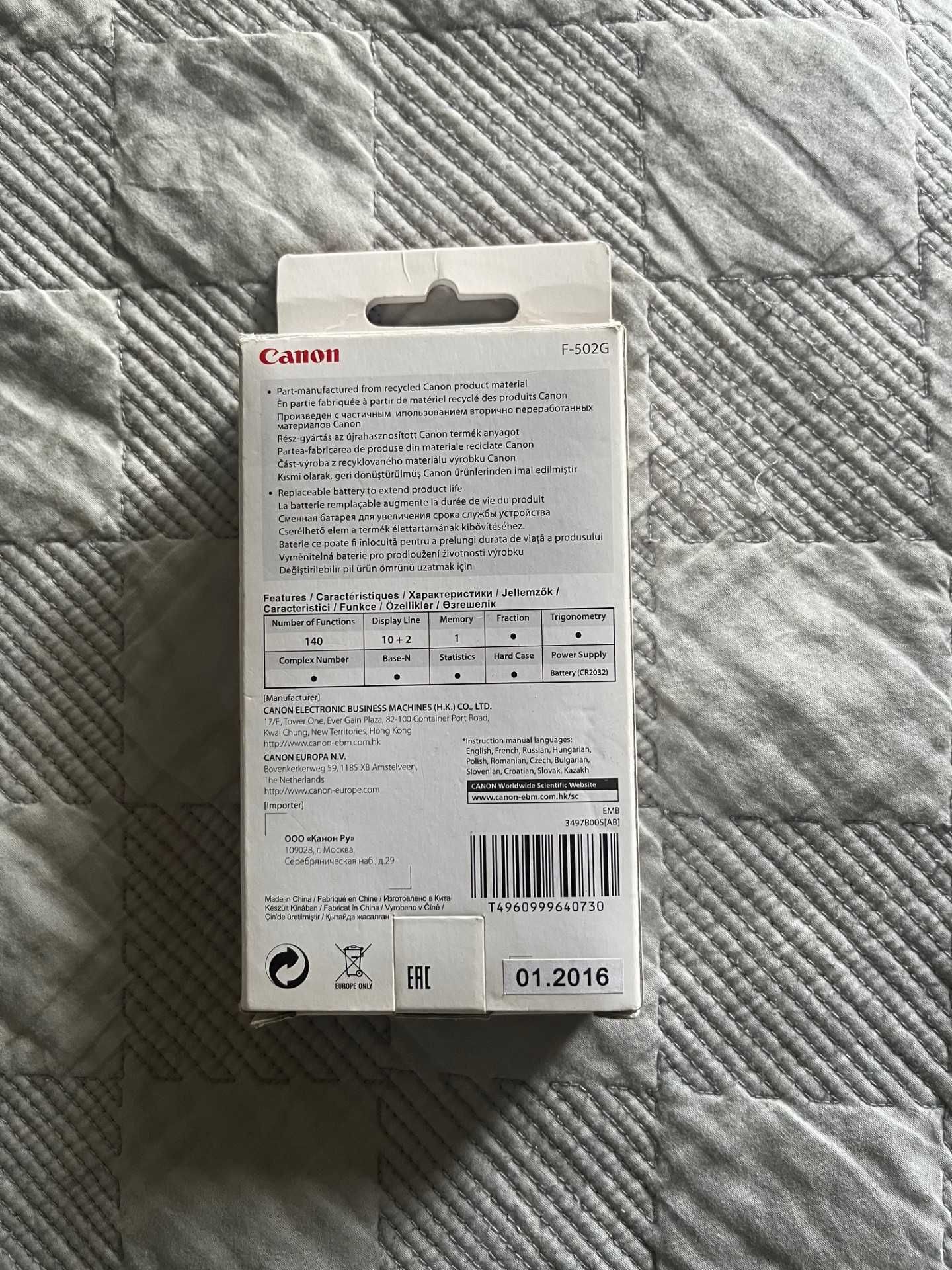 Calculadora Científica Canon F-502G - Com Caixa - Ótimo estado