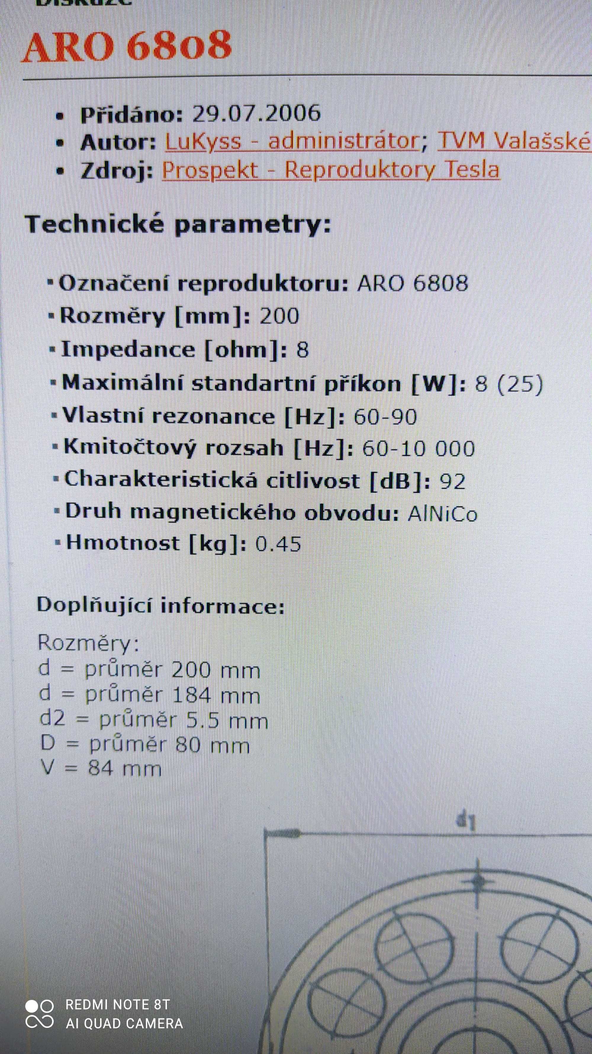 Динамики Tesla (ARE 6605, ARO 6808)